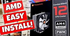 ThermalTake Contac Silent 12 Budget CPU 120mm Tower Cooler Classic Unboxing