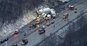 Chain-reaction crash on Pennsylvania Turnpike killed five and injured dozens
