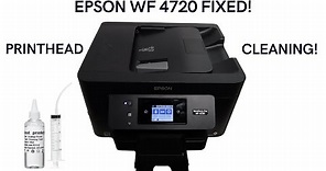 Epson WF 4720 Fixed Unclogged/Cleaned Printhead!