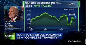 Billionaire investor Carl Icahn: Poison pill is a complete travesty