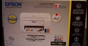 Epson ET-3760 Eco Tank Printer set-up and demo/review. Print quality review.