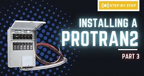 How to install Reliance Controls ProTran2 - Part3, Wiring