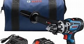 BOSCH GSB18V-1330CB14 PROFACTOR™ 18V Connected-Ready 1/2 In. Hammer Drill/Driver Kit with (1) CORE18V® 8 Ah High Power Battery, Blue