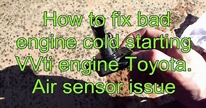 How to fix bad cold starting VVT-i engine Toyota Corolla
