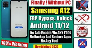 Samsung A12 FRP Bypass Android 11/12 Without PC | New Method 2024