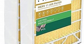 Filterbuy 20x20x5 Air Filter MERV 11 Allergen Defense (2-Pack), Pleated HVAC AC Furnace Air Filters Replacement for Trion Air Bear 255649-103 (Actual Size: 19.63 x 20.63 x 4.88 Inches)