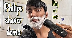 PHILIPS S1223/45, Wet or Dry Electric Shaver Demo | Philips Electric Saver with pop up trimmer