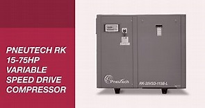 PneuTech RK 15-75HP Variable Speed Drive Compressor | Fluid-Aire Dynamics