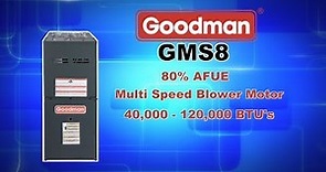 GMS8 Series 80% AFUE Goodman Gas Furnace