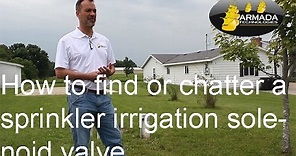 How to find or chatter a lost sprinkler irrigation solenoid valve box