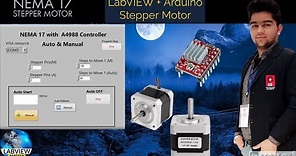 LabVIEW | NEMA 17 Stepper Motor & A4988 Controller | LabVIEW + Arduino Projects @labviewmultisim