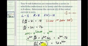 Applications of First Order Differential Equations -- RL Circuit