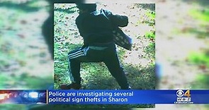 Sharon Police Seek Person Caught On Camera Taking Trump Lawn Sign