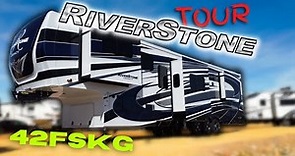 Full Walk-through 2022 RiverStone Legacy 42FSKG TOYHAULER Fifth Wheel!