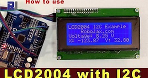 Introduction to LCD2004 LCD display with I2C module for Arduino