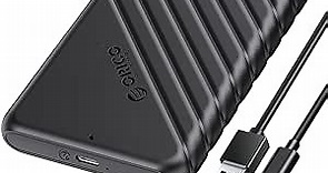 ORICO 2.5 inch USB C Hard Drive Enclosure USB 3.1 Gen 1 to SATA III External Hard Drive Case for SSD HDD 9.5 7mm Tool-Free with UASP, Black (25PW1-C3)
