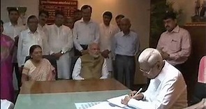 Shri Narendra Modi formally resigns as Chief Minster of Gujarat