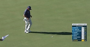Jason dufner holes 12 footer for birdie at shriners childrens open