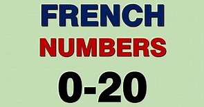French Numbers (0-20)