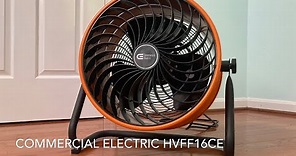 Commercial Electric HVFF16CE Turbo Drum Fan | Features Overview (No Commentary)