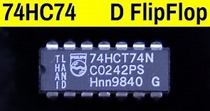 7474 D type flip flop practical with 74HC74