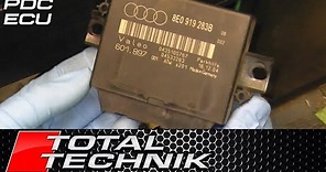 How to Remove Rear Parking PDC Sensor ECU Control Module - Audi A4 S4 RS4 - B6 B7 - 2001-2008