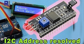 LCD1602 I2C Address for Arduino explained