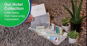 Freshscent Hotel Collection kit to test and enjoy before buying in large quantities. Kit contains 250 pieces total. 50 - 1oz tubes of Shampoo, Conditioner, Body Wash and Lotion. 50 Bars of 1oz Soap