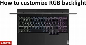 Switch On & Customize RGB Keyboard || Lenovo Legion 5i (Part 1)