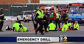 Emergency Drill Held At Newark Airport