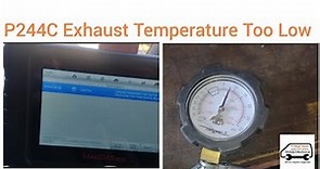 P244C Exhaust Temperature Too Low For Particle Filter Regeneration, Bank 1 Ford DPF P244C:00-6D