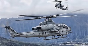 AH-1Z Viper Helicopters Land At Kaneohe Bay In Hawaii