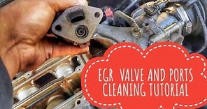 HOW TO CLEAN OR REPLACE EGR VALVE AND PORTS TUTORIAL P0401 P0404 P0406