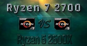 Ryzen 7 2700 vs Ryzen 5 2600X Benchmarks | Gaming Tests Review & Comparison