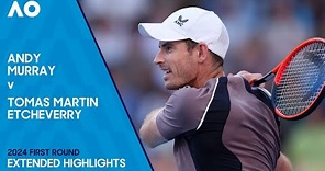Andy Murray v Tomas Martin Etcheverry Extended Highlights | Australian Open 2024 First Round