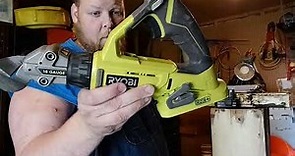 RYOBI ONE+ 18V 18-Gauge Offset Shears Review And Demonstration
