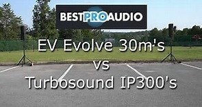 Electrovoice EV Evolve 30m vs Turbosound IP300 - Outdoor Test - Surprising Results!!