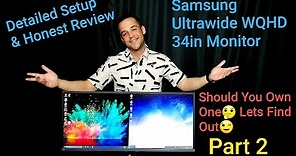 Samsung Ultrawide WQHD Monitor 34 SJ55W Review &Setup Dex Muti Device SplitScreen Freesync Fornite🤩