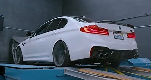 The Beast, 852HP on DYNO, BMW F90 M5 Competition w/ ARMYTRIX Turbo -Back Valvetronic exhaust.