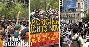 Invasion Day rally 2024: thousands gather at protests in Melbourne, Sydney and across Australia