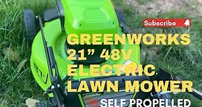 Greenworks 2 x 24V (48V) 21 Brushless Cordless Self-Propelled Lawn Mower |Unboxing