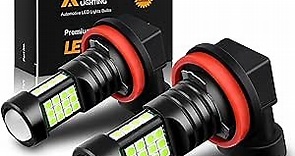 Alla Lighting H8 H11 LED Bulbs, Fog Lights or DRL Lamps Replacement 8000K Ice Blue 12V H11LL H8LL H16 for Cars, Trucks, Xtreme Super Bright 3030 36-SMD 12V Upgrade