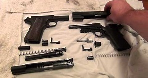 Colt Rail Gun .22lr Disassembly and Compare w/Colt 1911 A1