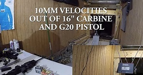 10MM VELOCITIES OUT OF A CARBINE VS A PISTOL