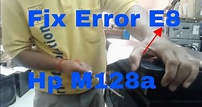 how to fix printer hp laser jet M125a error code E8
