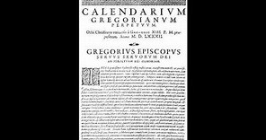 4th October 1582: Gregorian calendar introduced by Pope Gregory XIII