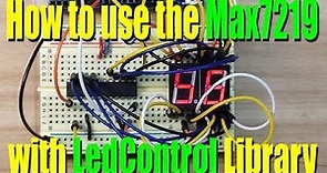 Arduino Seven Segment display with Max7219 and LedControl