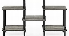 Furinno Turn-N-Tube DIY Multipurpose Combination Rack, French Oak Grey/Black