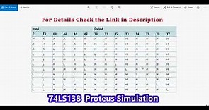 74LS138 3 to 8 Line Decoder Proteus Simulation