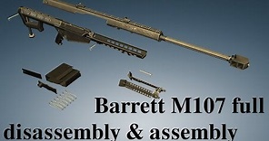 Barrett M107: full disassembly & assembly